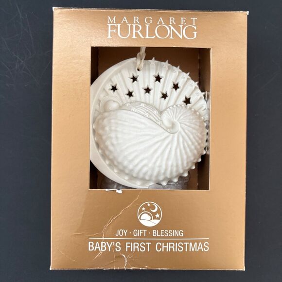 Margaret Furlong Babys First Christmas Ornament Porcelain Collectable Vintage 01 - Picture 1 of 8